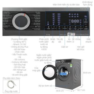 MÁY GIẶT BOSCH 10KG WGG254A0VN SERIES 6 - dac diem may giat bosch 10kg wgg254a0vn cua truoc