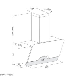 MÁY HÚT KHÓI KHỬ MÙI ÁP TƯỜNG MALLOCA DRIVE F-152W - drive f 152w
