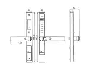 Khoá cửa nhôm thông minh Demax El688 GS App wifi của Đức - Chống nước - el6881