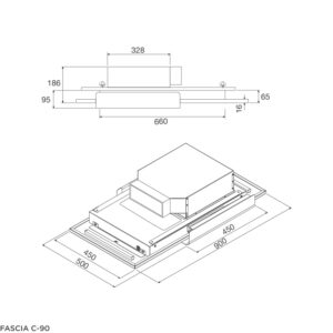MÁY HÚT KHÓI KẾT HỢP KHỬ MÙI MALLOCA FASCIA C-90 - fascia c 90