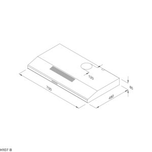 MÁY HÚT KHỬ MÙI MALLOCA CLASSIC H107B - h107 b