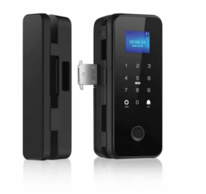 Khóa vân tay cửa kính mở Hubert HB CK68 Black App Wifi