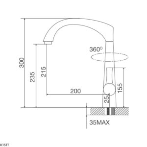 Vòi chậu rửa chén K151T - k151t