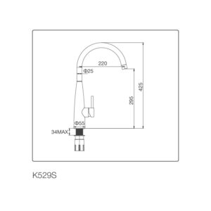 VÒI RỬA CHÉN MALLOCA K529-S - k529s