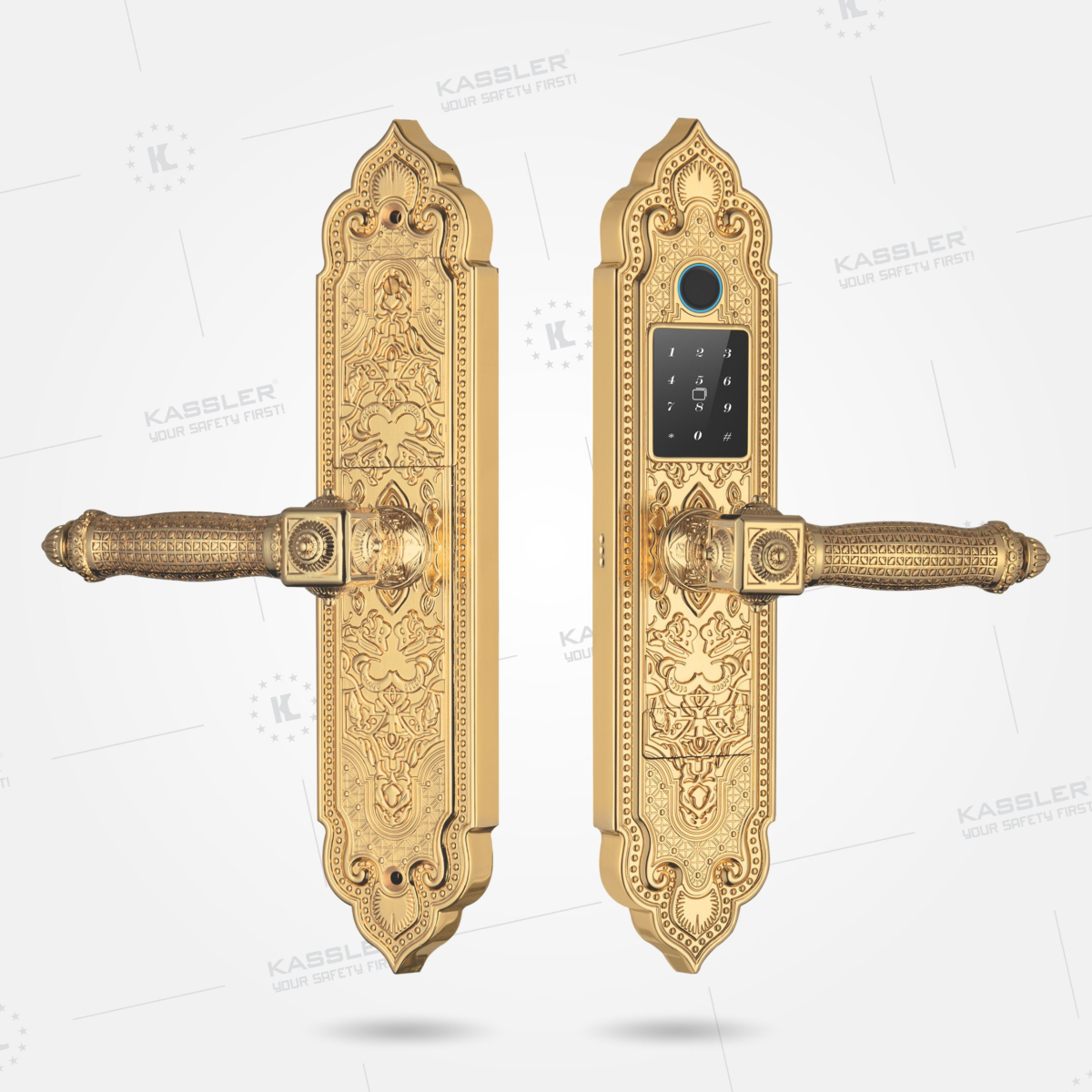 KHOÁ CỬA GỖ TÂN CỔ ĐIỂN KASSLER KL 919 PRO GOLD APP
