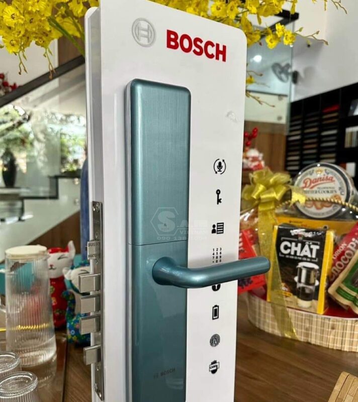 KHÓA CỬA VÂN TAY APP WIFI BOSCH ID80 DE MÀU XANH