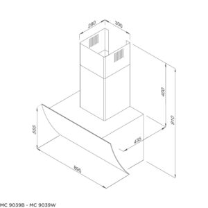 Máy hút khử mùi áp tường MC 9039B - mc 9039b mc 9039w 1