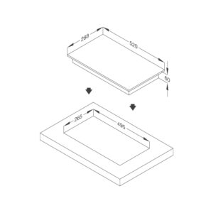 Bếp kính âm 2 từ - dạng Domino MDI 302 FZ - mdi 302 fz 2