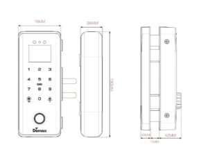 Khóa vân tay cửa kính Demax SL900G Black Nano App Wifi, Face ID 3D,Remote của Đức - mo