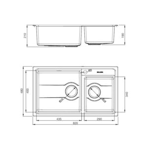 CHẬU RỬA CHÉN MALLOCA MS 5082W - ms 5082w
