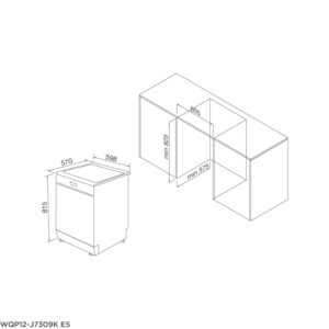 Máy rửa chén âm tủ WQP12-J7309K E5 - wqp12 j7309k e5