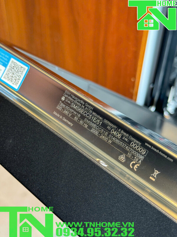 MÁY RỬA CHÉN BOSCH SMS6ECC51E SERIE 6 MÀU ĐEN
