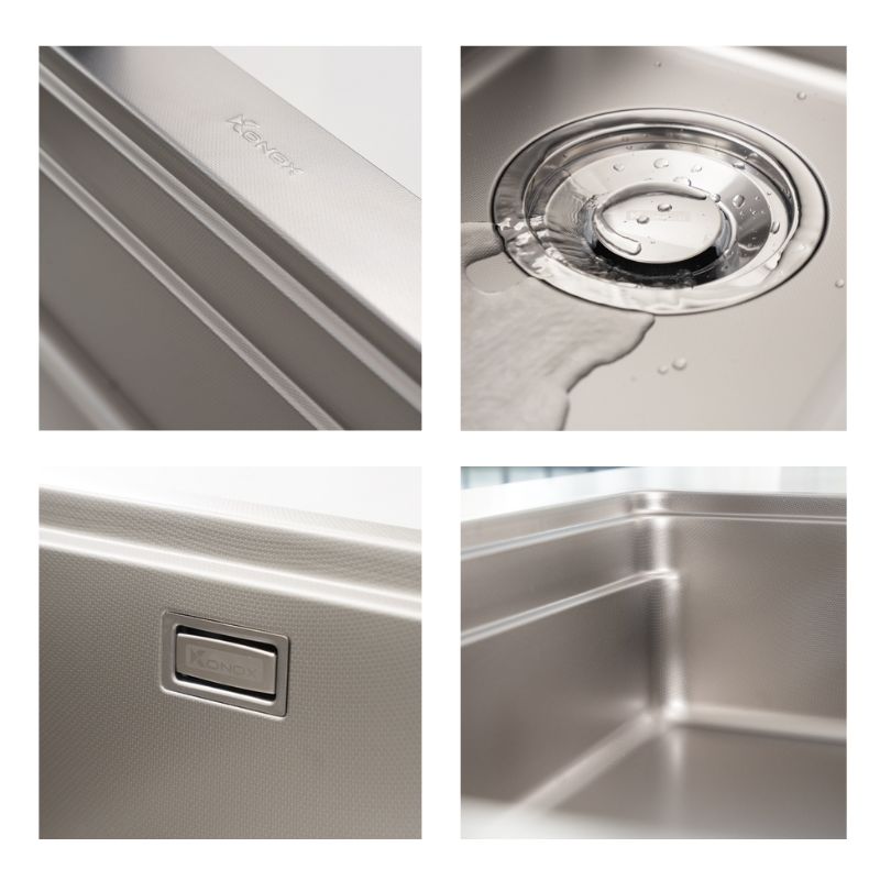 CHẬU RỬA BÁT 1 HỐ CHỐNG XƯỚC KONOX WORKSTATION SINK KN8048TS DEKOR