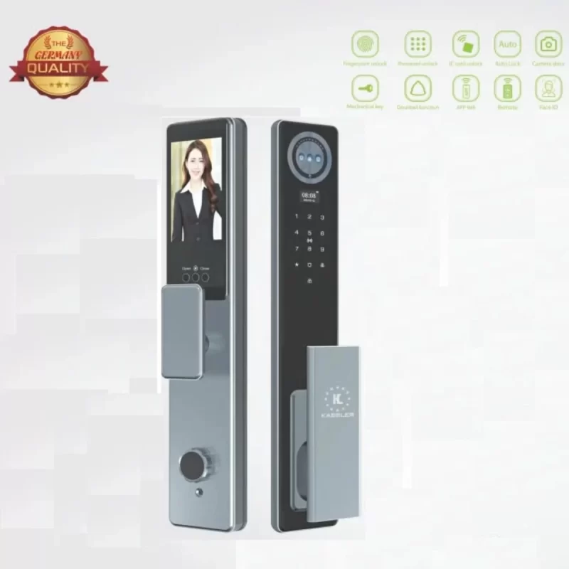 KHOÁ VÂN TAY KASSLER KL 868 CNC BLUE GREY APP TUYA