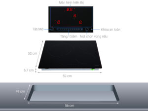 BẾP ĐIỆN 3 VÙNG NẤU HAFELE HC-R603D (536.01.901) - 3 vung nau hafele hc r603d note