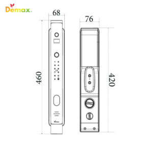 KHÓA CỬA NHẬN DIỆN THÔNG MINH APP WIFI DEMAX SL868 GS - 868 ban ve 1