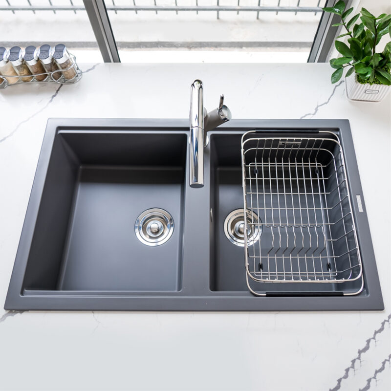 CHẬU RỬA BÁT KONOX GRANITE SINK PHOENIX 860 GREY