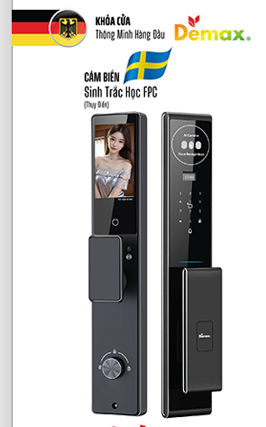 KHÓA NHẬN DIỆN FACE ID APP WIFI DEMAX SL966 PRO CNC