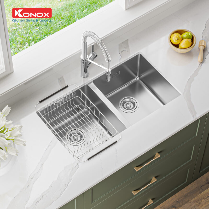 CHẬU RỬA BÁT KONOX UNDERMOUNT SINK CUBE 7544DU