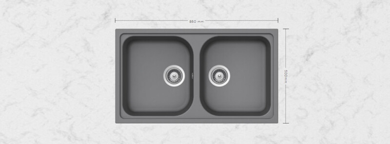 CHẬU GRANSTONE HAFELE HS19-GEN2R90 MÀU XÁM 570.35.580