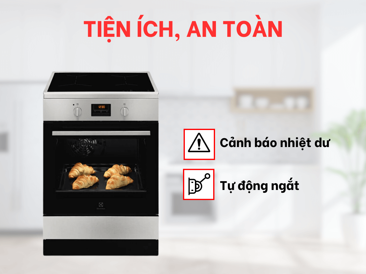 BẾP TỪ KẾT HỢP LÒ NƯỚNG ELECTROLUX LKI640200X ULTIMATETASTE 700 - 54L