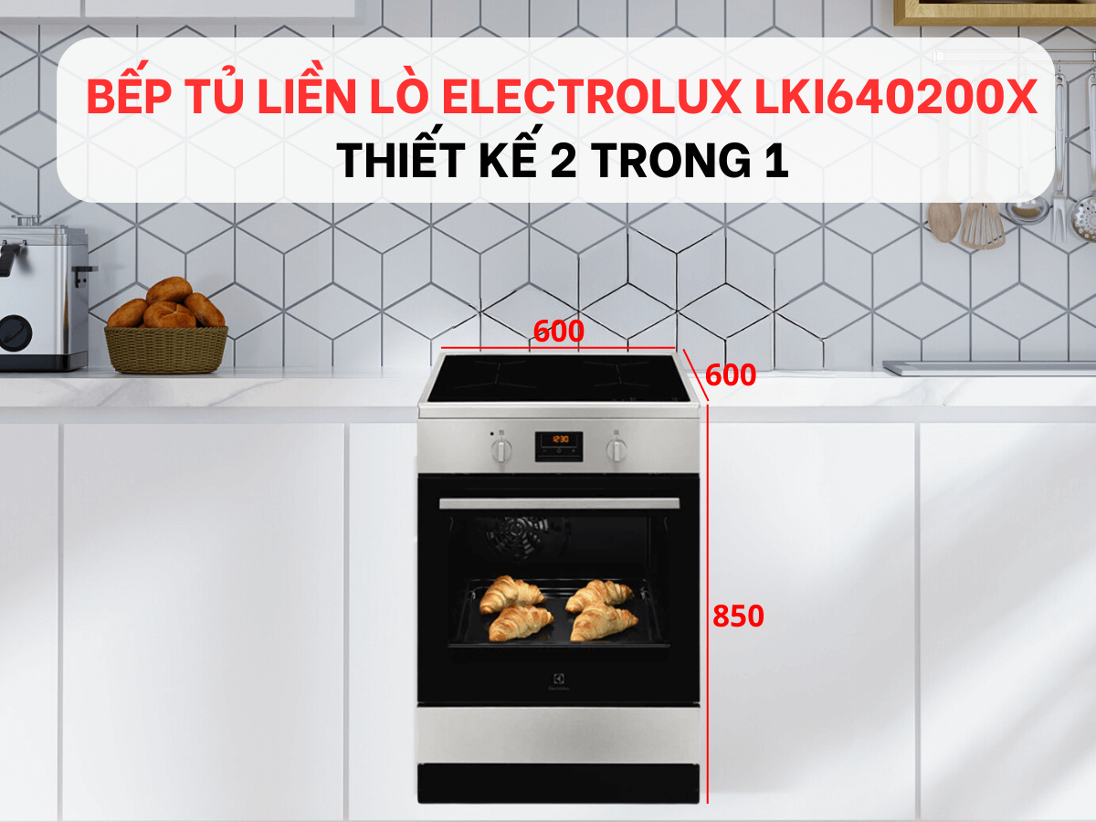 BẾP TỪ KẾT HỢP LÒ NƯỚNG ELECTROLUX LKI640200X ULTIMATETASTE 700 - 54L