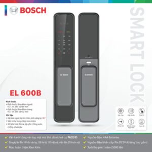 KHÓA VÂN TAY NHẬN DIỆN FACE ID BOSCH EL600B DE MÀU XÁM 