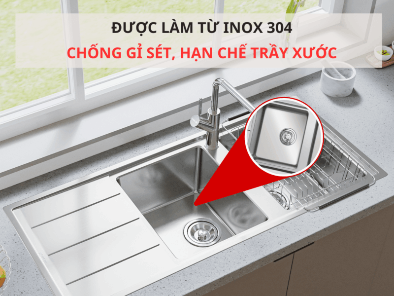 CHẬU RỬA BÁT KONOX TURKEY SINK BETA 1160 BÀN TRÁI