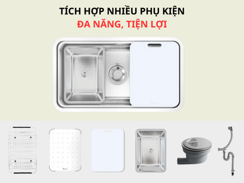 CHẬU RỬA BÁT CHỐNG XƯỚC KONOX WORKSTATION SINK KN8347SU DEKOR