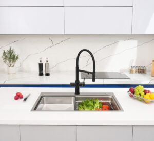 CHẬU RỬA BÁT 1 HỐ CHỐNG XƯỚC KONOX WORKSTATION SINK KN8048TS DEKOR - chau rua bat 1 ho chong xuoc Konox KN8048TS Dekor e1768399696388