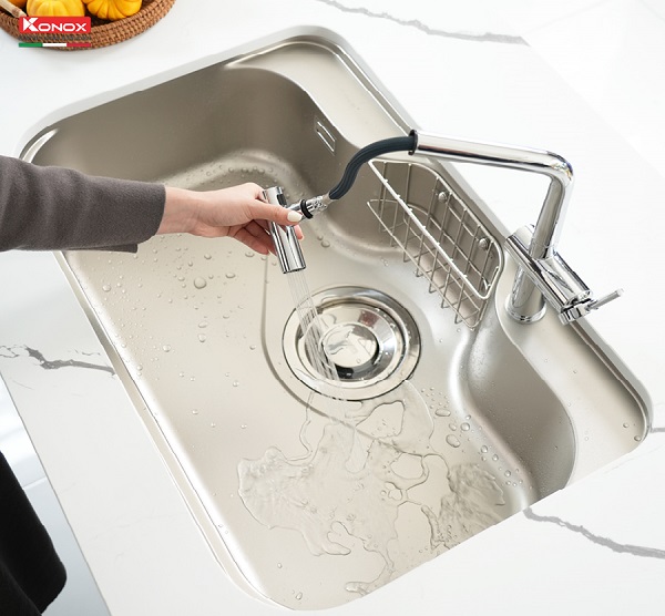 Chậu rửa bát chống xước Konox phong cách Nhật TARI 7851SR