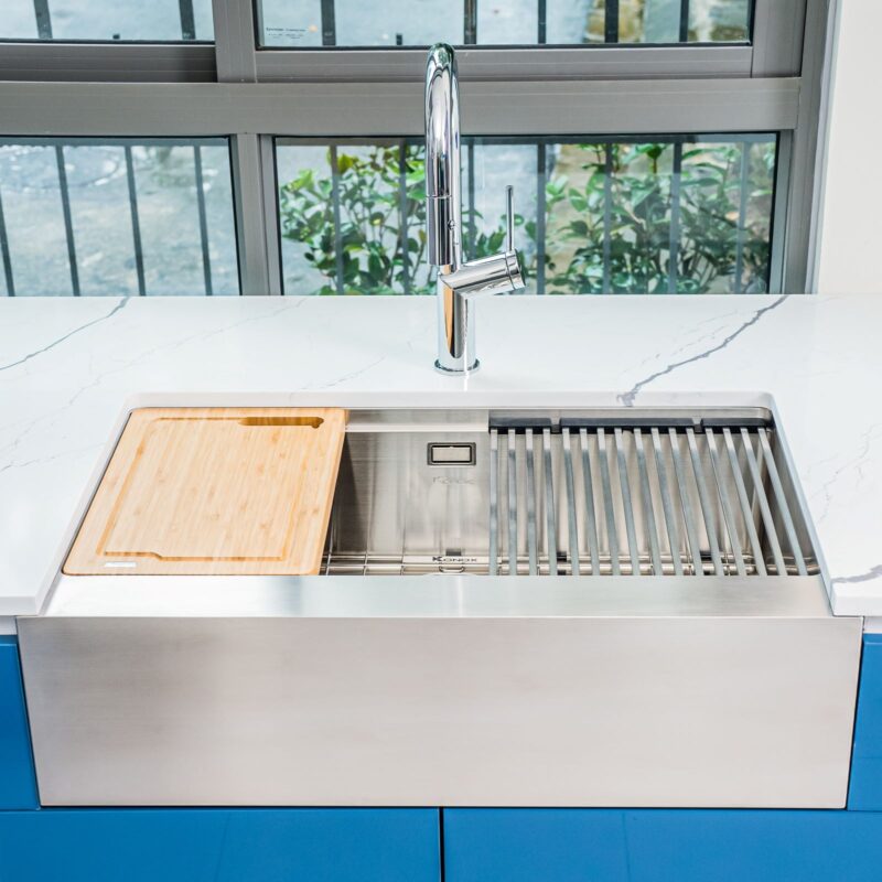 CHẬU RỬA BÁT KONOX WORKSTATION SINK – APRON SINK KN8051AS RETTA