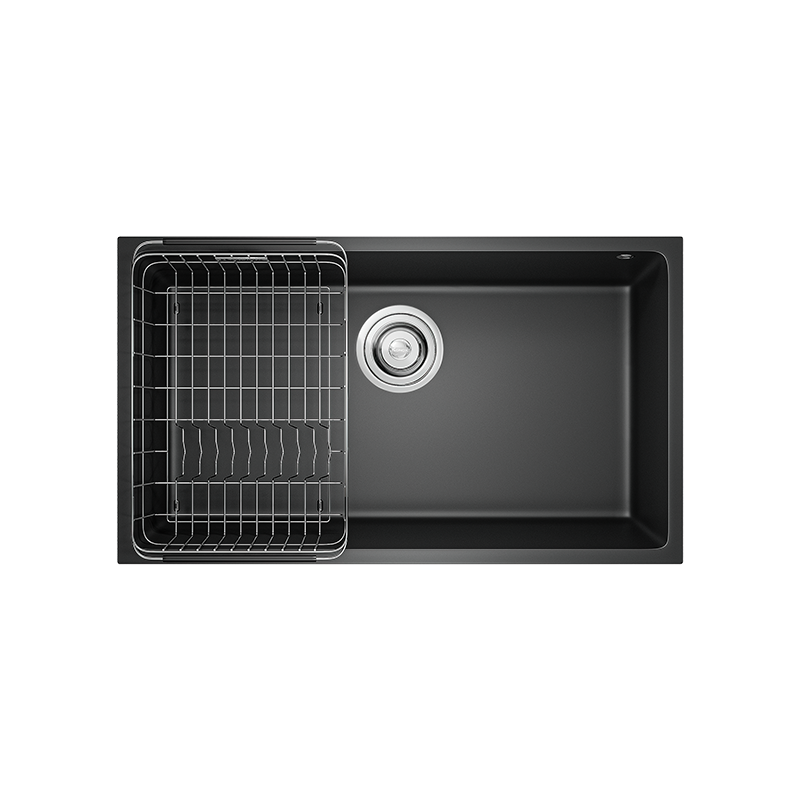 CHẬU RỬA BÁT KONOX GRANITE SINK NAROS 760S BLACK