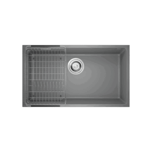 CHẬU RỬA BÁT KONOX GRANITE SINK NAROS 760S GREY - chau rua bat Granite Sink Naros 760S Grey 01