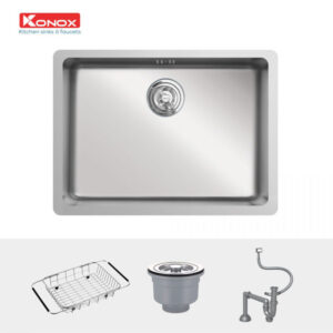 CHẬU RỬA BÁT KONOX UNDERMOUNT SINK CUBE 5444SU - chau rua bat Undermount Sink Cube KN5444SU va phu kien