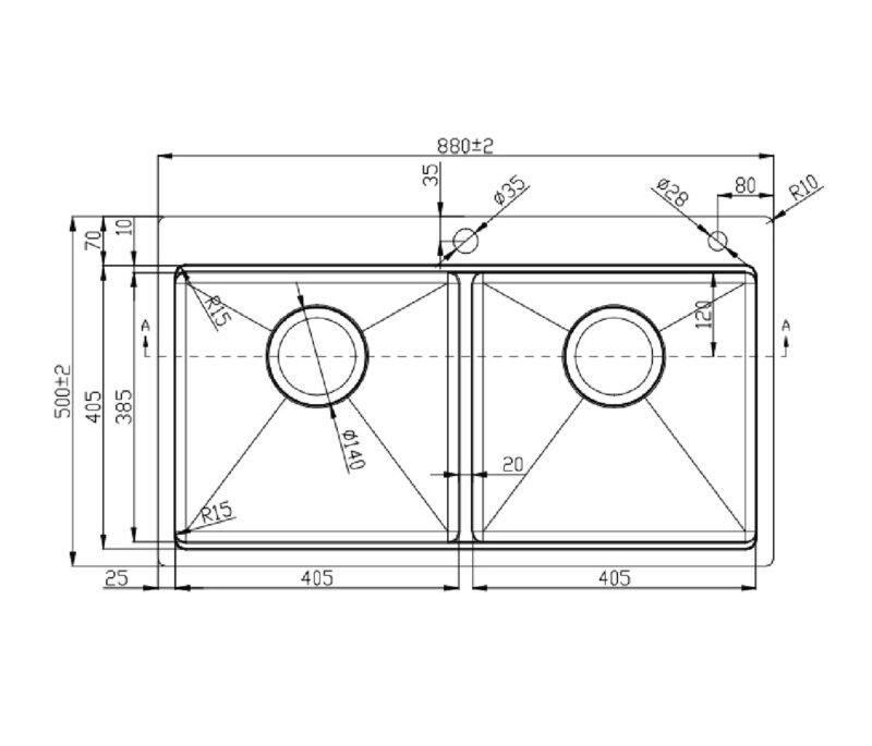 CHẬU RỬA BÁT KONOX WORKSTATION SINK – TOPMOUNT SINK KN8850TD
