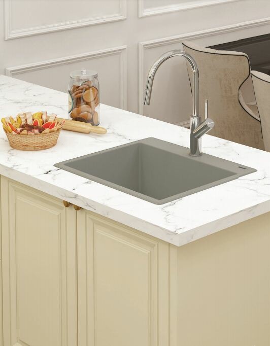 CHẬU RỬA BÁT KONOX GRANITE SINK RUVITA 680 GREY