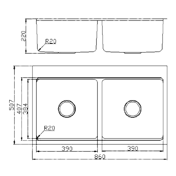 CHẬU RỬA BÁT CHỐNG XƯỚC KONOX WORKSTATION SINK – TOPMOUNT SINK KN8651TD DEKOR