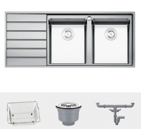 CHẬU RỬA BÁT KONOX EUROPEAN SINK PREMIUM KS11650 2B BÀN TRÁI