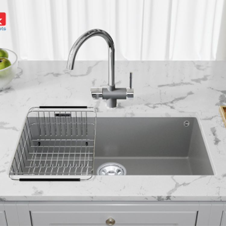 CHẬU RỬA BÁT KONOX GRANITE SINK NAROS 760S GREY