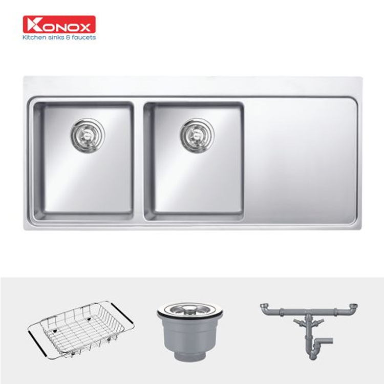 CHẬU RỬA BÁT KONOX TURKEY SINK BETA 1160 BÀN PHẢI
