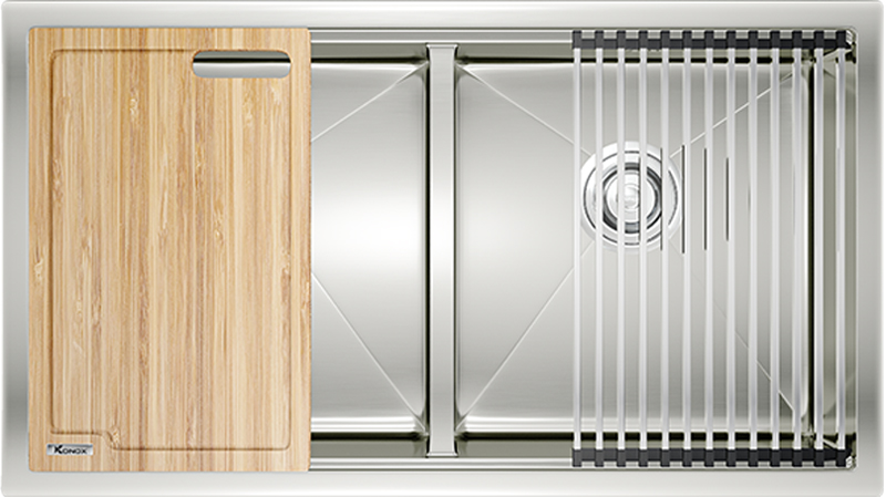 CHẬU RỬA BÁT KONOX WORKSTATION SINK – UNDERMOUNT SINK KN8046DUB