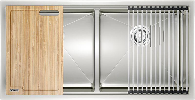 CHẬU RỬA BÁT KONOX WORKSTATION SINK – UNDERMOUNT SINK KN8745DUB