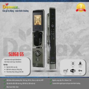 KHÓA CỬA NHẬN DIỆN THÔNG MINH APP WIFI DEMAX SL866 GS