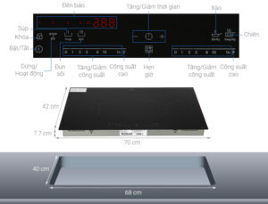 BẾP TỪ ÂM ELECTROLUX 2 VÙNG NẤU 70CM EHI7280BB - electrolux ehi7280bb note 1