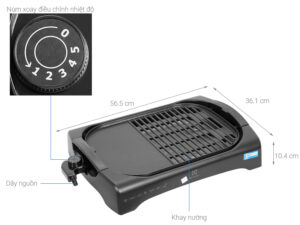 VỈ NƯỚNG ĐIỆN ĐỂ BÀN ELECTROLUX ETTG1-40BK - electrolux ettg1 40bk 2200w note 1