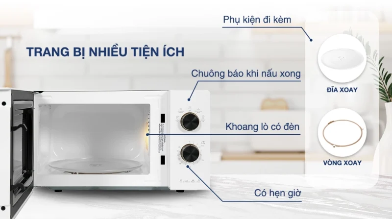 LÒ VI SÓNG ĐỂ BÀN ELECTROLUX 20L EMM20K22W ULTIMATETASTE 300