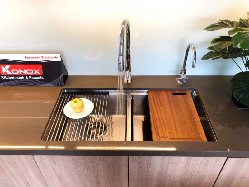 CHẬU RỬA BÁT KONOX WORKSTATION SINK – UNDERMOUNT SINK KN8745DUB