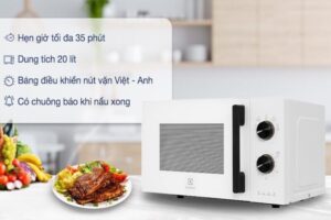 LÒ VI SÓNG ĐỂ BÀN ELECTROLUX 20L EMM20K22W ULTIMATETASTE 300 - kr9u5n060toqs