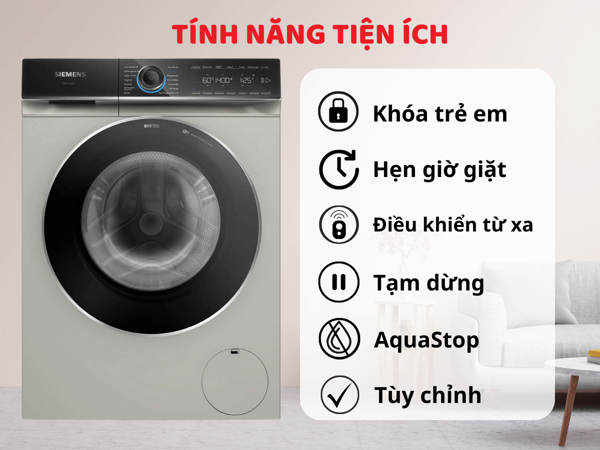 MÁY GIẶT SIEMENS WG44B20X40 IQ700 CỬA TRƯỚC
